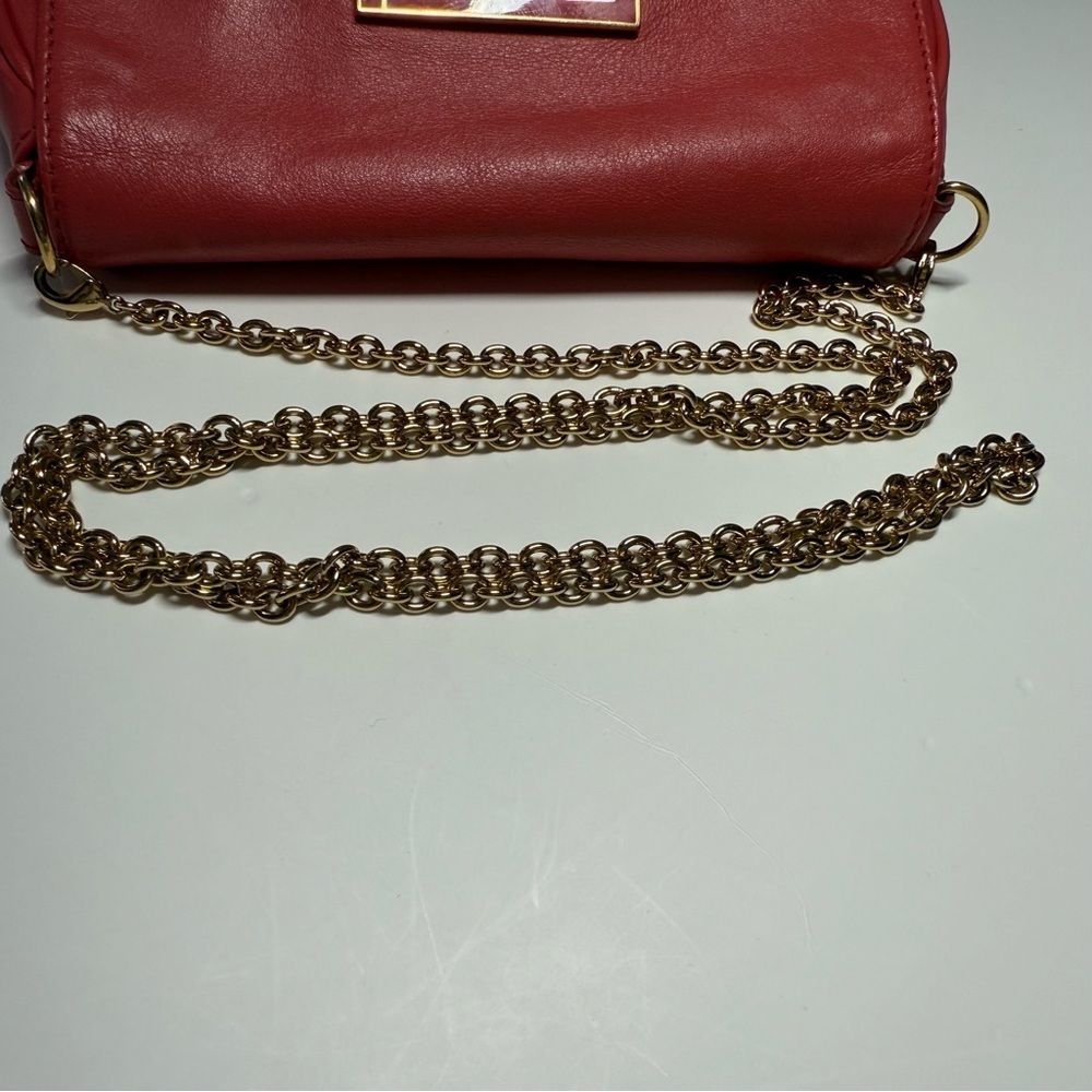 Fendi Pink Leather Fendista Crossbody Pochette - Picture 6 of 10